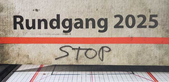 Einladungskarte zum Rundgang 2025
